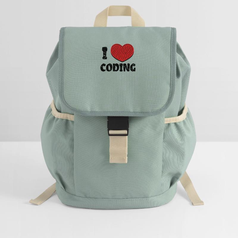 Code Developer Scripting Debug Heart Statement Kids’ Recycled Backpack