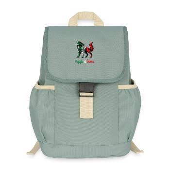 Der stolz von Salerno Italien Flagge - Kinder Recycelter Rucksack - Nebelgrün - Vorne