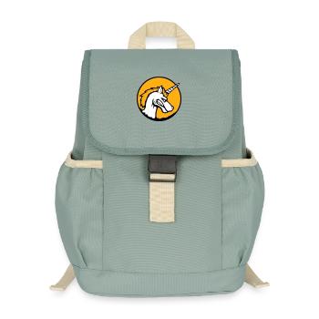 Einhorn Böse Wütend Angriff Zähne knirschen sauer - Kinder Recycelter Rucksack - Nebelgrün - Vorne