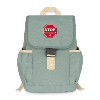 Stopp Hammertime - Kinder Recycelter Rucksack - Nebelgrün - Vorne