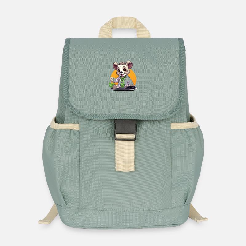 Tech-Koala Creator im Retrolook - Kinder Recycelter Rucksack - Nebelgrün