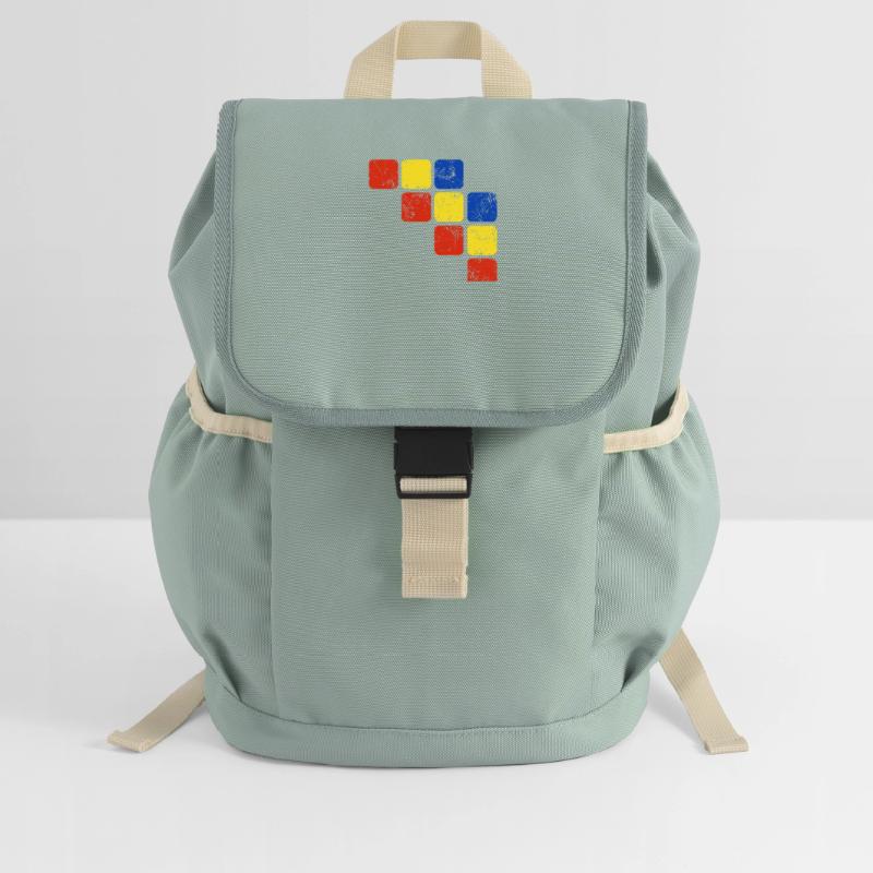 Colors Ornament Pattern - Basic Colors Kids’ Recycled Backpack