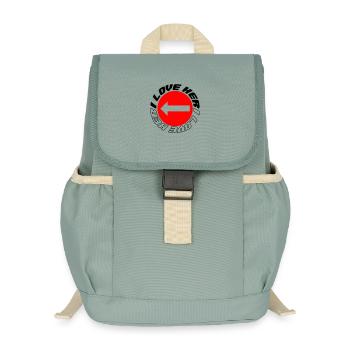 Je l’aime - Sac à dos enfant recyclé - vert lichen - Devant