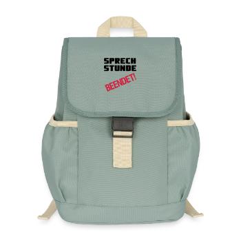 Sprechstunde beendet Medizin Spruch Geschenk - Kinder Recycelter Rucksack - Nebelgrün - Vorne