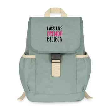 Lass uns Fremde bleiben - Kinder Recycelter Rucksack - Nebelgrün - Vorne
