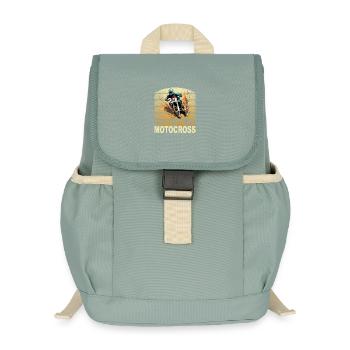 Live it Love it Ride it - Motocross - Kinder Recycelter Rucksack - Nebelgrün - Vorne