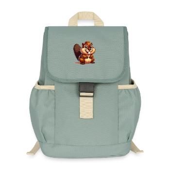 Castor - Sac à dos enfant recyclé - vert lichen - Devant