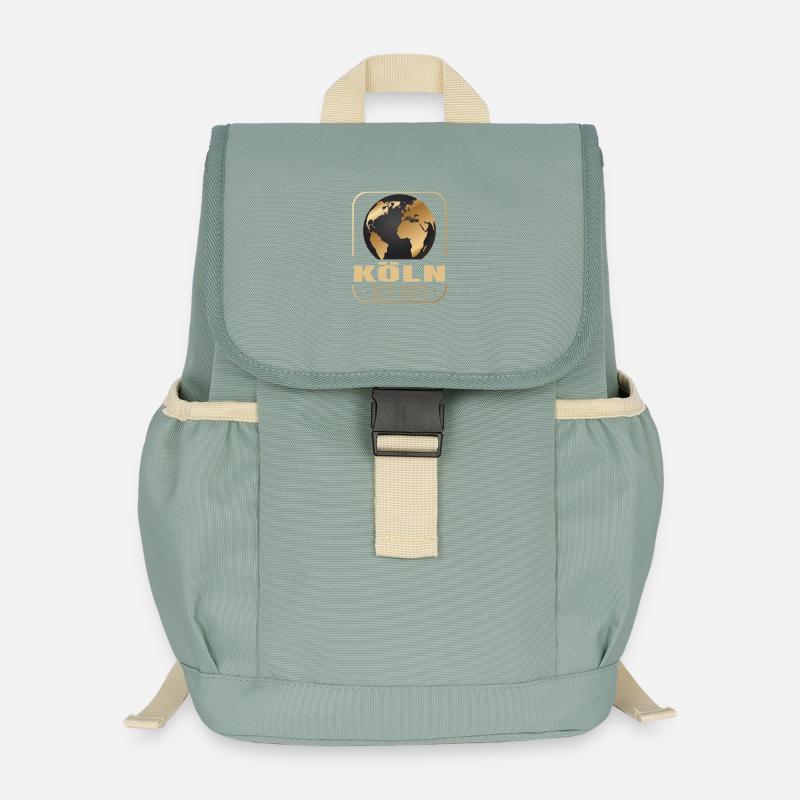 Köln - Kinder Recycelter Rucksack - Nebelgrün