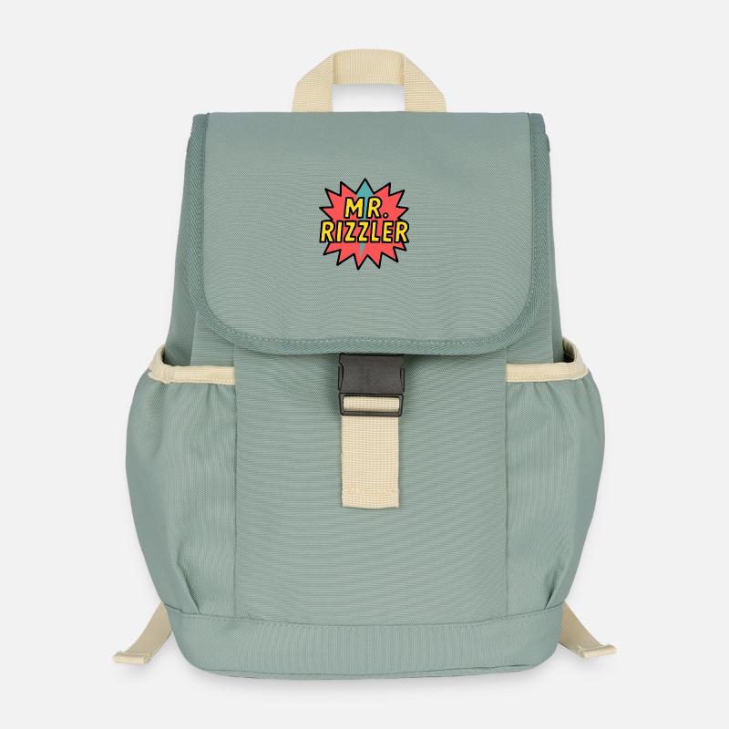Herr Rizzler - Kinder Recycelter Rucksack - Nebelgrün