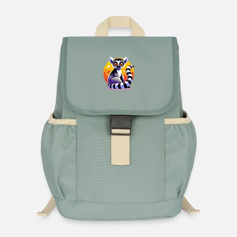 Lemur - Kids’ Recycled Backpack - stonewash green