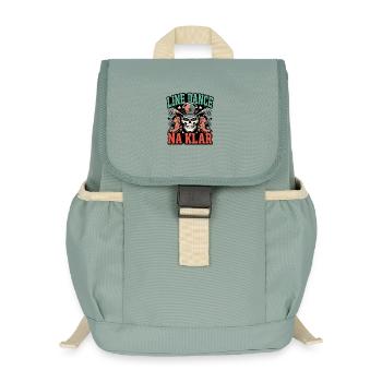 Cowboy en Ligne de Crâne - Sac à dos enfant recyclé - vert lichen - Devant