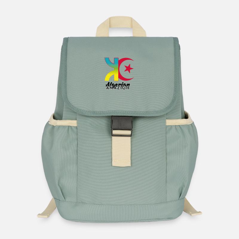 Algerischer Amazigh - Kinder Recycelter Rucksack - Nebelgrün