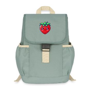 Erdbeer-Erdbeeren - Kinder Recycelter Rucksack - Nebelgrün - Vorne