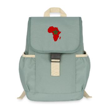 Pavillon du Maroc Afrique - Sac à dos enfant recyclé - vert lichen - Devant