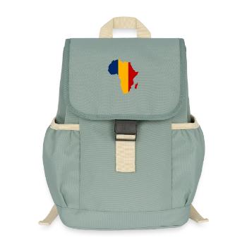 Tschad_Flagge_Afrika - Kids’ Recycled Backpack - stonewash green - Front