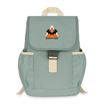 Halloween - Kinder Recycelter Rucksack - Nebelgrün - Vorne