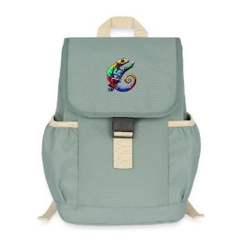 Gecko - Kinder Recycelter Rucksack - Nebelgrün - Vorne