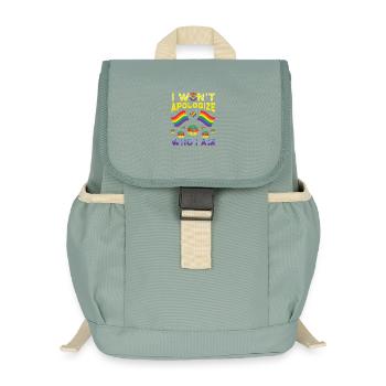 LGBT, Regenbogen, Stolz - Kinder Recycelter Rucksack - Nebelgrün - Vorne