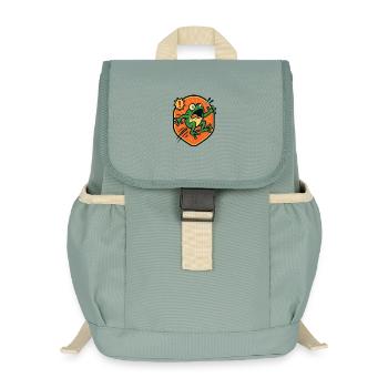 Badge Panic Frog - Sac à dos enfant recyclé - vert lichen - Devant