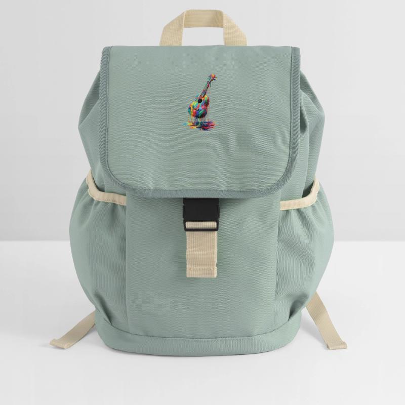 Ukulele mit tropfender Farbe Kinder Recycelter Rucksack