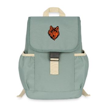 wolf raubtier natur - Kinder Recycelter Rucksack - Nebelgrün - Vorne
