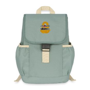 Addicted Stereo V2 - Kinder Recycelter Rucksack - Nebelgrün - Vorne