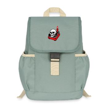 Métal noir - Sac à dos enfant recyclé - vert lichen - Devant
