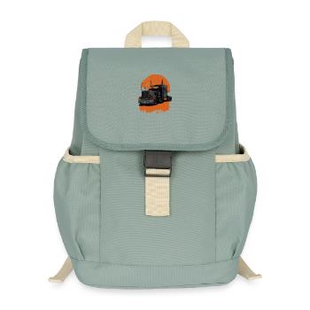 Truck in orange shade - Kids’ Recycled Backpack - stonewash green - Front