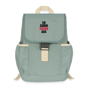So sehen Sieger aus - Kinder Recycelter Rucksack - Nebelgrün - Vorne