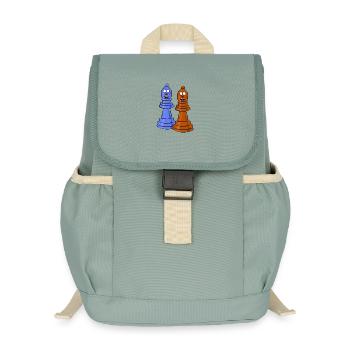 schach sport figuren - Kinder Recycelter Rucksack - Nebelgrün - Vorne