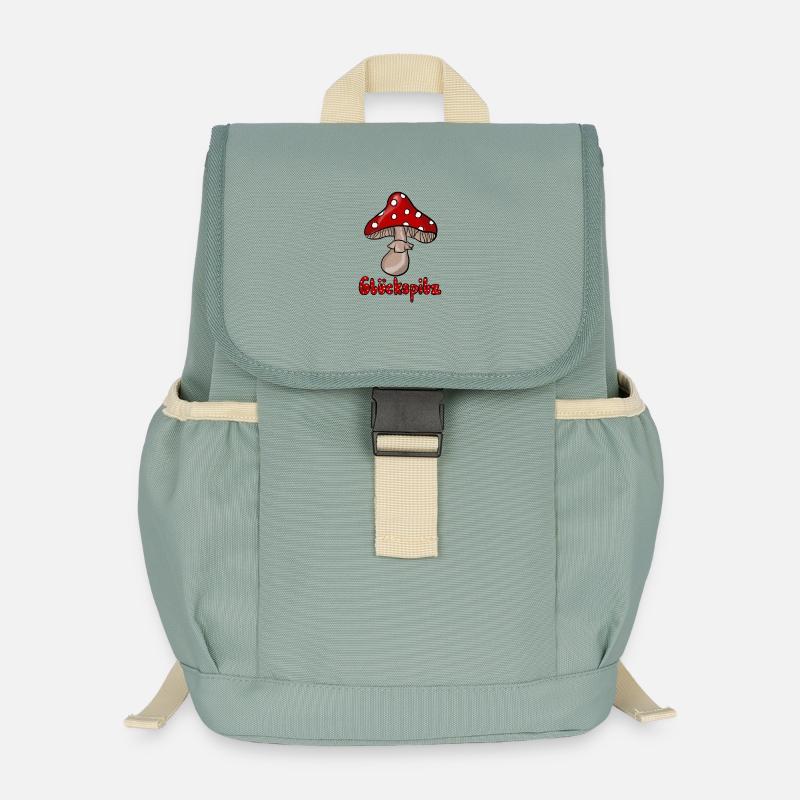 Lucky devil - Kids’ Recycled Backpack - stonewash green