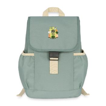 Hallo Kürbis-Saison - Kinder Recycelter Rucksack - Nebelgrün - Vorne
