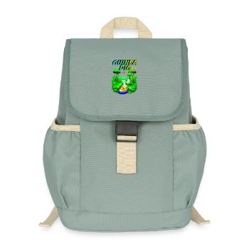 Meerschweinchen-Dschungel-Abenteuer - Kinder Recycelter Rucksack - Nebelgrün - Vorne