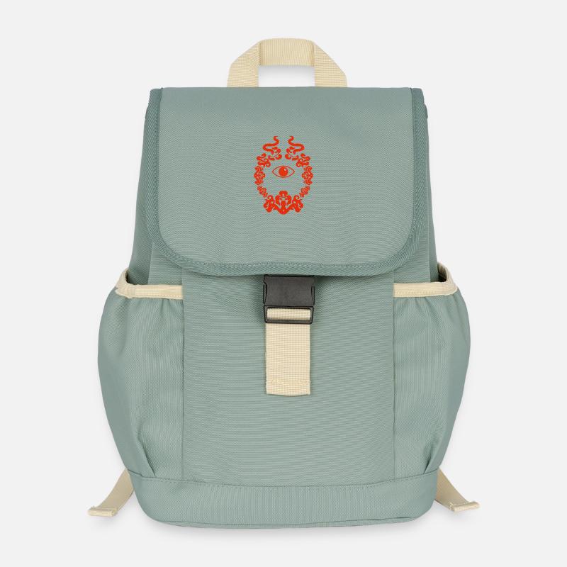 The Watcher - Kids’ Recycled Backpack - stonewash green