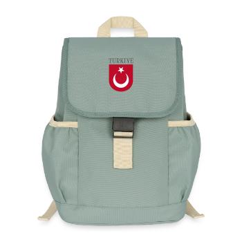 Turkey Türkiye - Kids’ Recycled Backpack - stonewash green - Front