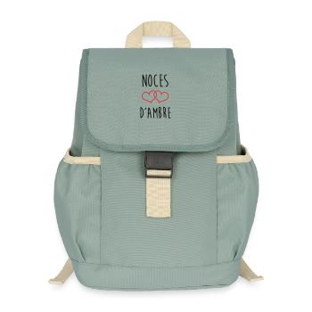 Amber Wedding 34 Jahre Ehe - Kinder Recycelter Rucksack - Nebelgrün - Vorne