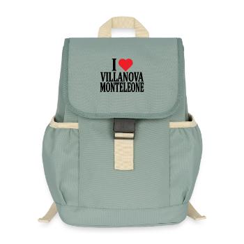 T-shirt I love Villanova Monteleone Sardinia - Kids’ Recycled Backpack - stonewash green - Front