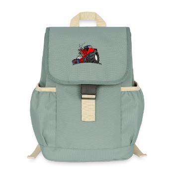 1295 DRAWSMALL RED YNK - Kids’ Recycled Backpack - stonewash green - Front