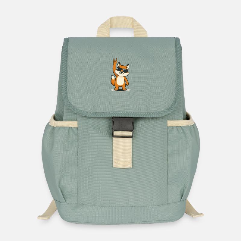 Rockin' Fox - Kinder Recycelter Rucksack - Nebelgrün