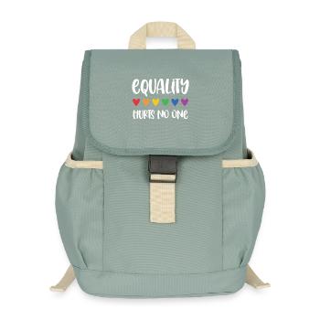 LGBT Pride Month - Equality Hurts No One - Kids’ Recycled Backpack - stonewash green - Front