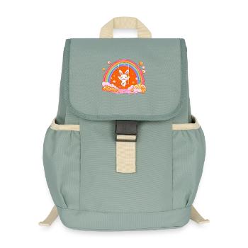 Kuschelbunny Regenbogen Schaukel - Kinder Recycelter Rucksack - Nebelgrün - Vorne