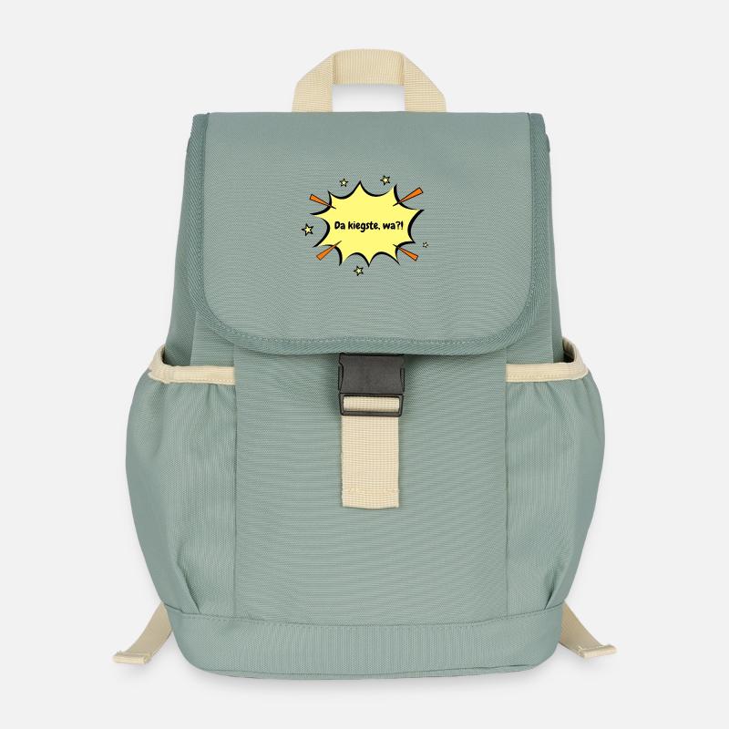 Berlin Da kiekste wa?! - Kinder Recycelter Rucksack - Nebelgrün