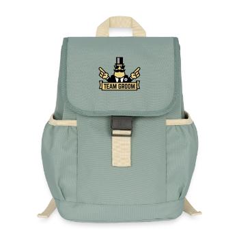 Teambräutigam (Junggesellenabschied mit dem Zeigen 3C) - Kinder Recycelter Rucksack - Nebelgrün - Vorne
