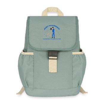 Je viens de me marier | Mariage - Sac à dos enfant recyclé - vert lichen - Devant