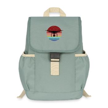 Vintage Drohne  - Kinder Recycelter Rucksack - Nebelgrün - Vorne