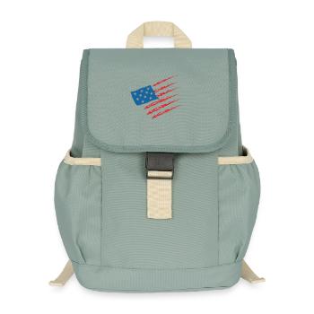 USA United States Amerika Flagge - Kinder Recycelter Rucksack - Nebelgrün - Vorne
