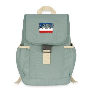 Rostock - Kids’ Recycled Backpack - stonewash green - Front