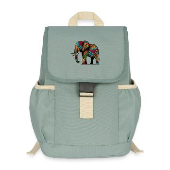 Elephant - Kids’ Recycled Backpack - stonewash green - Front