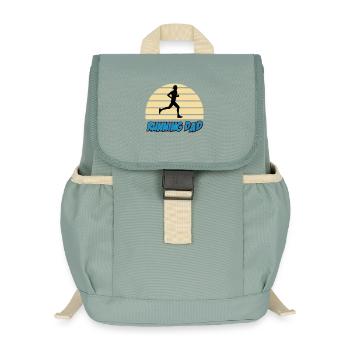 Laufender Vater - Kinder Recycelter Rucksack - Nebelgrün - Vorne