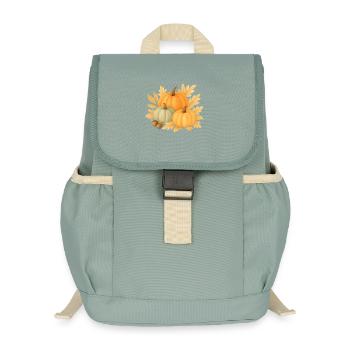 Autumn pumpkins - Kids’ Recycled Backpack - stonewash green - Front